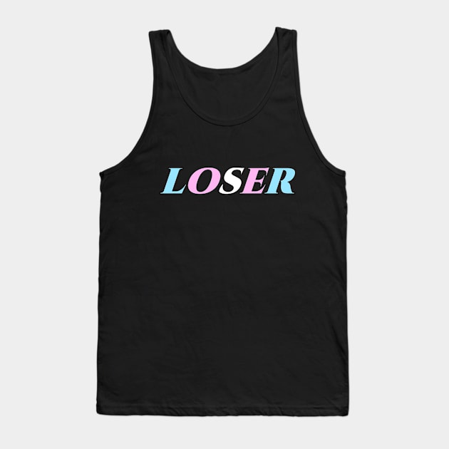 LOSER - Trans Flag Tank Top by ShinyBat